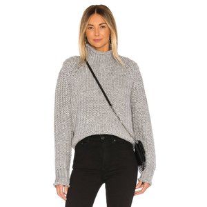 MINKPINK Mock Neck Sweater, Grey